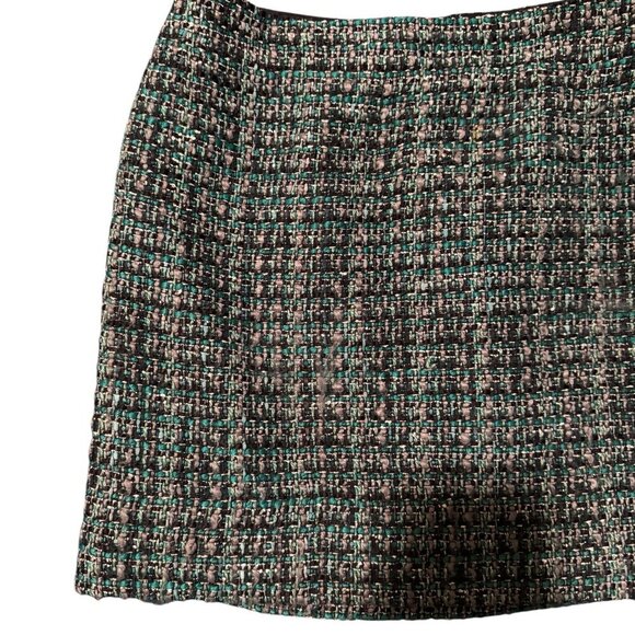 J.Crew Collection A-Line Mini Skirt in Tinsel Tweed - Size 8 - Picture 2 of 4